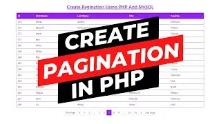 Create Pagination Using PHP And MySQL