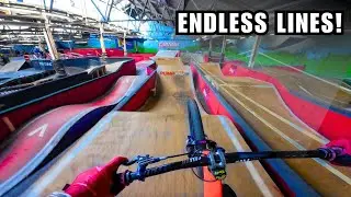 Riding Every Jump at World’s BIGGEST Indoor Bike Park!