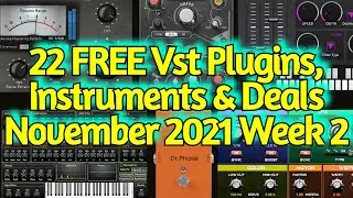 22 Best New FREE VST PLUGINS, Vst Instruments, SAMPLE PACKS & Huge Deals - NOVEMBER 2021 Week #2