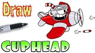 How to Draw Cuphead with Airplane