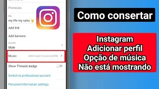 Como corrigir a opção Adicionar música no perfil do Instagram que não está aparecendo |