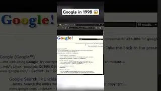 Google interface in 1998😱😭 #google #googlechrome #viralvideo #shorts #theos_blog #coding #facts