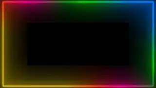 Free Multiple Colors Neony Light Glowing Border Frame Template After Effects LOOP VIDEO Black screen