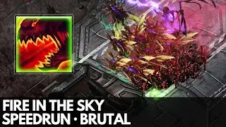 StarCraft 2 HotS - Mission 11 (Fire in the Sky) - Speedrun (Brutal, all objectives)