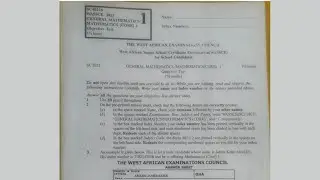 Ghana WASSCE 2023 Core Mathematics paper 1