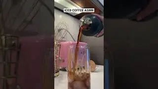 iced coffee ASMR (satisfying) #asmr #coffee #icedcoffee