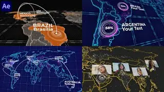 World Map Kit ( After Effects Template ) 🎇 Bestsellers