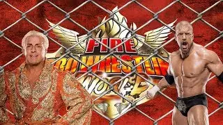 Fire Pro Wrestling World Triple H vs Ric Flair Cage Deathmatch