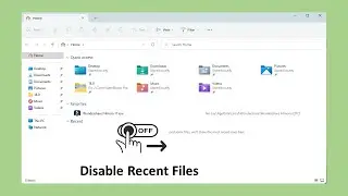 Disable Windows 11 Recent Files history