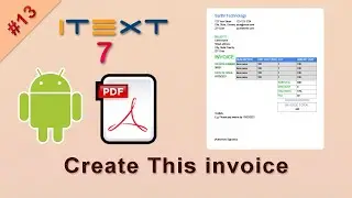 Create PDF Invoice using iText 7 | Android PDF Creator Invoice | Android PDF Maker | Android PDF App