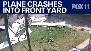 Small plane crashes into front yard; Everyone survives