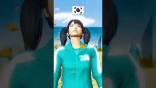 People from different countries get shot in squid game 🇺🇸🇯🇵🇮🇳🇰🇷 