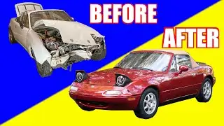 BUILDING A TOTALED MIATA IN 10 MINUTES