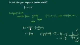 Trig, How to Convert Degrees to Radians