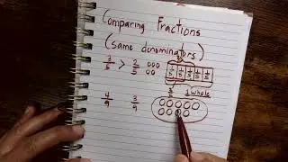 How to Compare Fractions (Same Denominators) || Examples || The 