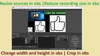 Increase/Decrease screen size in obs recording | Crop in obs | Reduce recording size in obs