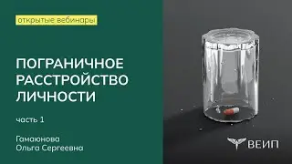 Пограничная личность:  диагностика и терапия (часть 1) | Ольга Сергеевна Гамаюнова