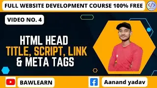 HTML Tutorial: Title, Script, Link & Meta Tags | Web Development Tutorials #4