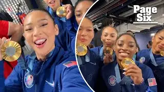 Suni Lee and Simone Biles post TikToks after winning gymnastics gold medal at 2024 Paris Olympics