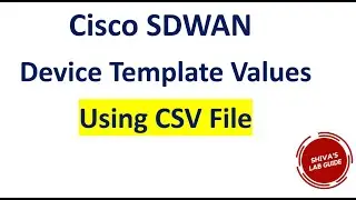 Cisco SDWAN Entering Device Template values for vEdge using CSV File