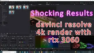 4K Video Editing/Rendering Test using i5 12400 + RTX 3060 in Davinci Resolve Shocking Results