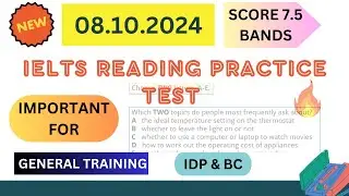 ielts general reading practice test 2024 with answers | 8 oct