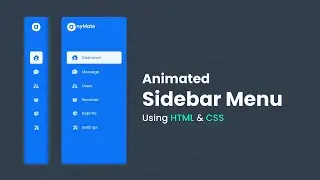 How To Make Side Navigation Menu Using HTML And CSS | Sidebar Menu Design