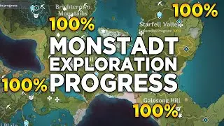 MONDSTADT 100% Exploration Progress Genshin Impact Gameplay !!!