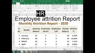 employee attrition report in Excel