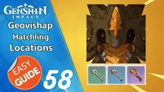 How to find Geovishap Hatchling locations + fragile bone shard genshin impact locations