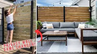 DIY DECK MAKEOVER + EASY PRIVACY WALL!