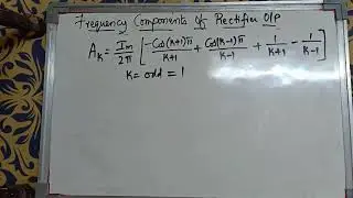 Frequency components of Rectifier output - part 3