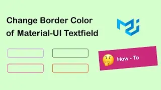 How to change border color of Material-UI TextField?