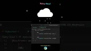 Rainy Cloud animation using CSS. #html #css #tutorial #project #shorts