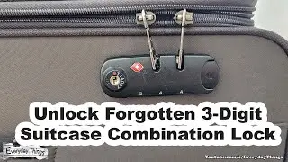 How to Easily Unlock a Forgotten 3-Digit Suitcase Combination Lock