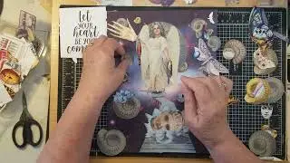 Februllage 2023 * Surrealistic Analog Collage Series* #13 CELESTIAL * Linda Carol Art/Collage Magic