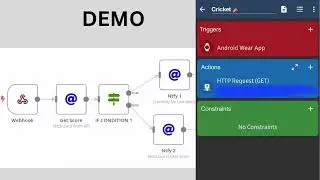 MacroDroid n8n Webhook Trigger from Galaxy Watch 4 to Get Live Cricket Score