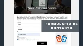 Crear un Formulario de Contacto con HTML y CSS - Desarrollo Web