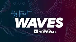 Abstract Vector Waves in Adobe Illustrator