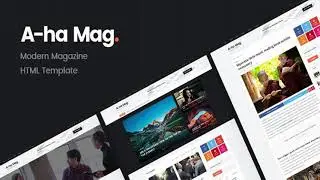 AhaMag | Modern Magazine HTML Template | Themeforest Website Templates and Themes