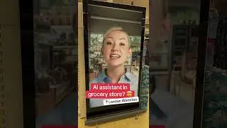 AI avatars at my grocery store 🤯 would you ask AI avatars for help if you needed it? #synthesia