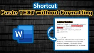 How to Paste Text without Formatting in MS word || Paste without Formatting ||