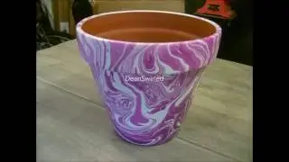 Swirling(Large Terracotta flower pot swirl)