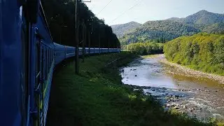 Карпатские горы из окна поезда ⛰ | Участок Сколе - Славское