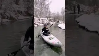 SUP серфинг зимой на озерах Ключик и Тосканка в Нижнем Новгороде под Ворсмой