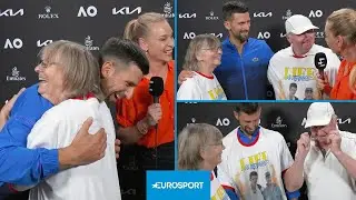 😭 WHOLESOME INTERVIEW! Novak Djokovic meets superfan 20 years later at the Australian Open! ❤️