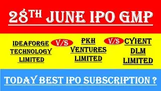 Idea Forge IPO GMP | Cyient DLM IPO GMP | PKH Ventures IPO GMP | UPCOMING IPO 2023