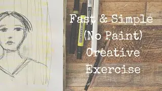 Easy Mixed Media Art: Marker & Charcoal Sketch