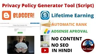 Create Privacy Policy Generator Tool (Script) On Blogger Free | Tool Website  #Blogger #techashesh