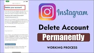 How to Delete instagram Account Permanently || How to deactivate instagram account Permanently